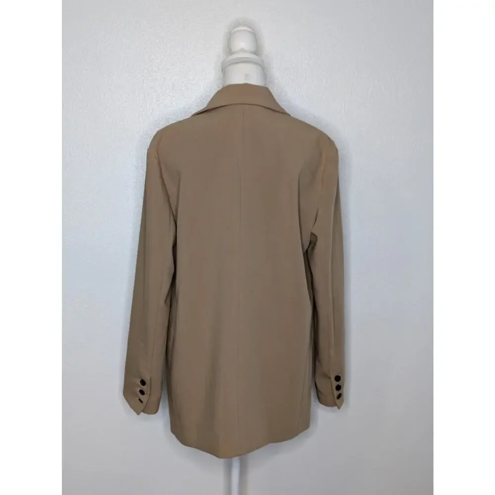 Ran 2 Oversized Tan Blazer / Suit Jacket Large Single Breasted - Picture 6 of 8